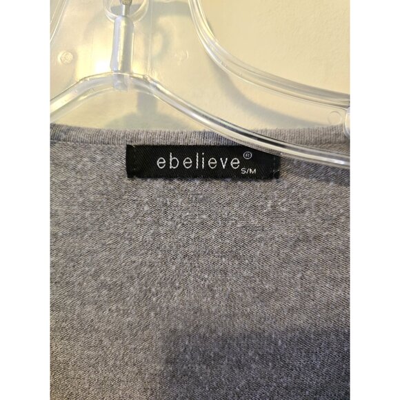 Vintage Y2K Grey Button Peplum Sweater Tight Knit Bella Swan Cute School Sz S - Picture 7 of 7